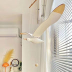 Soaring Seagulls Hanging Mobile Wing Wood Flying Seagull Decor Ceiling Creative Pendant Unique Home Nautical Wall Outdoor Decoration Mediterranean Festival Window Balcony Garden Wooden Model Ornament