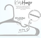 Utopia Home 20 Pack Kids Hangers - 11.5 Inch Plastic Baby Hangers for Closet - Childrens Hanger for Clothes & Infant Hanger for Closet - for Everyday Standard Use (Gray)