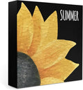 IYEZH Summer Decor Sunshine Wood Box Sign, Sunflower Summer - Rustic Country Wooden Square Sign, 5 x 5 Inches - Desk Decor, Wall Decor, Home, Office, Kitchen, Bathroom