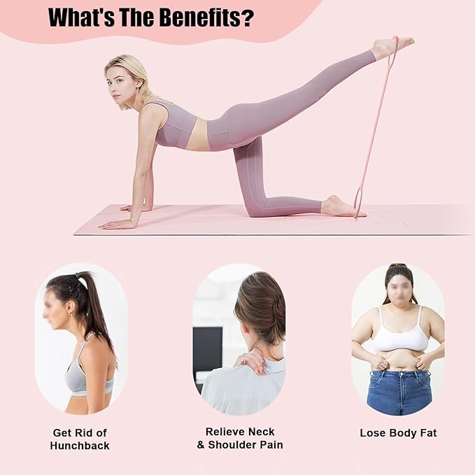 Figure 8 Resistance Bands, 8-Shaped Exercise Band for Women Arms Shoulder Back Legs Stretching Pilates Yoga
