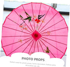 Cabilock Handmade Wooden Umbrella Frame Oil Paper Umbrella Stand Decorative Rack for Home Party Stage Diy Project Random Color