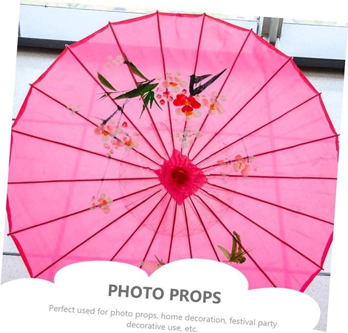 Cabilock Handmade Wooden Umbrella Frame Oil Paper Umbrella Stand Decorative Rack for Home Party Stage Diy Project Random Color
