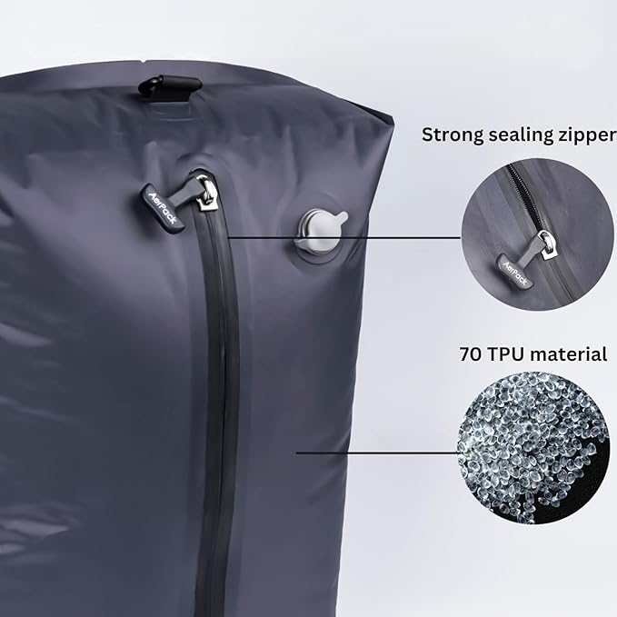 Premium Reuseable Vacuum Bags for Travel – Ideal for Efficient Packing and Space Saving in Travel Suitcase and Backpack, Space Saver Bags for Clothing (No Pump included)