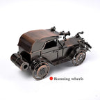 Metal Antique Vintage Car Model Handcrafted Collections Collectible Vehicle for Bar or Home Decor Decoration Great Birthday Gift Bronze Classic Car Model, Large