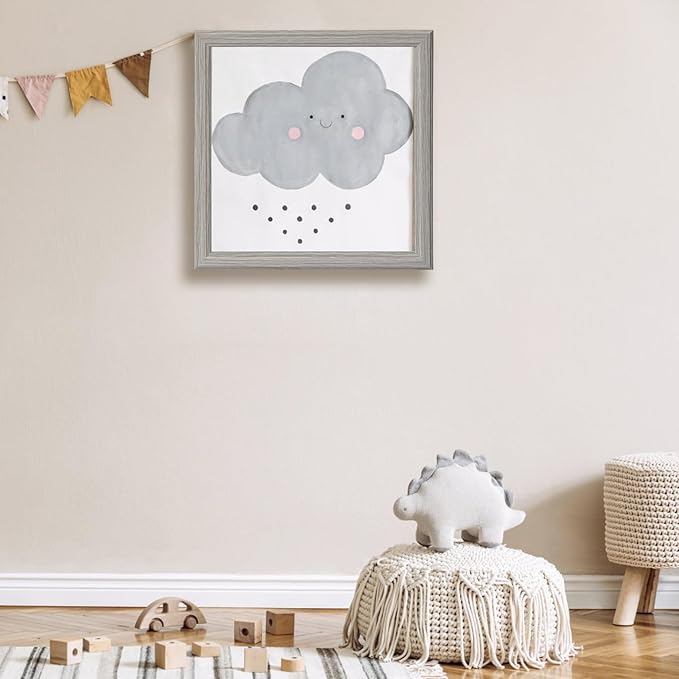 KTKDE 8x8 Picture Frame Set of 3, Grey Wooden frames, Wall Hanging for Tapletop Display, Best Square Photo Frame Studio Gallery for Photos, Posters & Art Prints