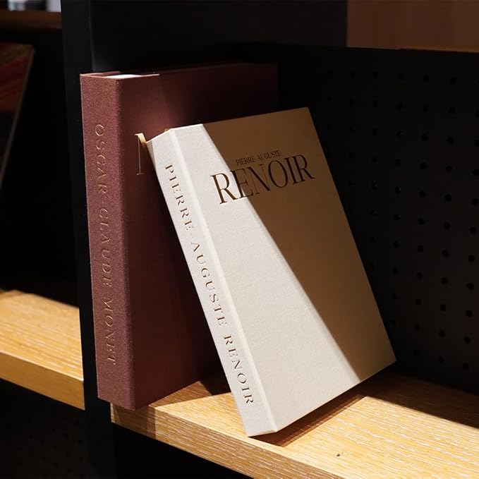 Aesthetic Decorative Books - Set of 2 Linen Fake/Faux Books Enhance Your Coffee Table, Living Room, Bookshelf, Bedside Table or Mantle, Stackable Modern Home Decor, Photo Storage and as a Keepsake Box