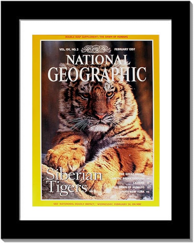 Creative Picture Frames 10 x 12 Magazine Frame with Full-Strength Glass, Holds Up To A 1/4" Thick Media with Installed Hangers for Easy Mounting, 12x14 Manhattan Black Frame with White Mat