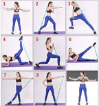 7 Ring Stretch Resistance Exercise Band, Miracle Miles Band, Yoga Stretching, Arm, Shoulders Foot, Leg Fitness Home Gym Physical Therapy Band