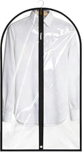 Garment Bags for Hanging Clothes, 45'' Suit Bag Cover for Storage and Travel, Dress Bags for Gowns Long (Clear)
