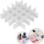 8pcs DIY Plastic Drawer Organizer Adjustable Drawer Dividers for Home Tidy Closet, Socks, Underwear, Office School Supplies, Kitchen Utensil Tools (White)