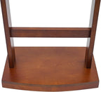 Standing Suit Rack with Drawer & Pant Hanger, Valet Stand for Men/Women,Vintage Brown Wooden Valet Stand with Storage Tray for Ties, Belts, Hats, Coats