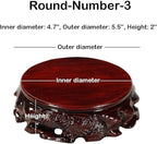 GOLDY&WENDY Chinese Handmade Wooden Solid Wood Display Stand Pedestal for Vase Fishbowl Stone Buddha Statue Ornament Base
