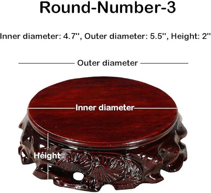 GOLDY&WENDY Chinese Handmade Wooden Solid Wood Display Stand Pedestal for Vase Fishbowl Stone Buddha Statue Ornament Base