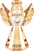 Crystal Guardian Angel Figurine Decoration, Glass Guardian Angel Statue Christmas Birthday Gifts for Women Daughter Girlfriend, Art Collectible Figurines Home Decor (Champagne)