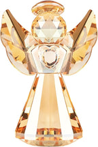 Crystal Guardian Angel Figurine Decoration, Glass Guardian Angel Statue Christmas Birthday Gifts for Women Daughter Girlfriend, Art Collectible Figurines Home Decor (Champagne)