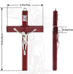 XIPENGKEJI Wooden Cross Wall Hand Held Prayer Jesus Crosses Christian Small Wooden Cross with for Decor Christian Gift 4.7 inch with Velvet Bag