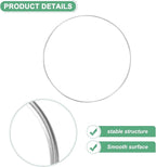 M METERXITY 12-Pack Dream Catcher Rings,7.9 Inch Metal Round Shape Macrame Wreath Floral Ring Hoop for Home/Valentine/DIY Craft/Wedding/Wall Hanging Decorations [White Silver]