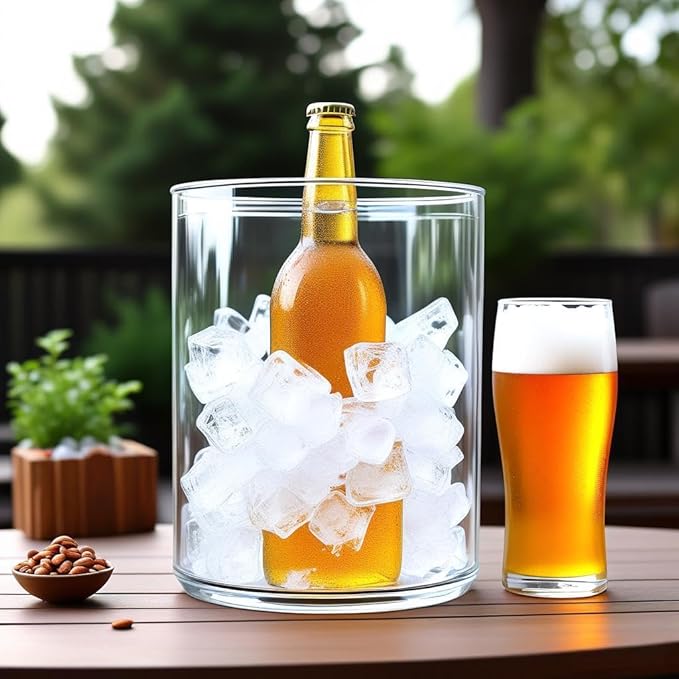 CYS EXCEL Cylinder Clear Glass Vase (H:8" D:6") | Multiple Size Choices Glass Flower Vase Centerpieces | Hurricane Floating Candle Holder Vase