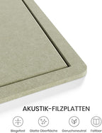 Fluxynara Bulletin Board, 35.4" x 23.6" Cork Board Alternative with 12 Safe Removable Adhesive Tabs, Foldable Felt Pin Board for Home Office, Classroom, Bedroom,Entryway for Walls—Sage