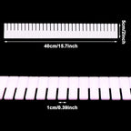 30Pcs Adjustable Drawer Organizer, White Plastic DIY Grid Drawer Dividers, 15.75x1.97x0.1in, for Socks, Underwear, Makeup, Cosmetic, Clothes