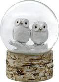 The San Francisco Music Box Company White Owl Babies 120MM Snow Globe