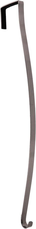 Haute Decor HighProfile Curved Wreath Hanger (Brushed Nickel) - Strong Metal Over The Door Wreath Holder Hook for Doors with Raised Features and Trim
