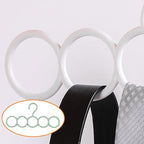 Coshar 5 Pack Scarf Hanger Holder Scarf Storage Organizer for Ties Belts Socks, Ring Hole Slots for Space Saving, Multiple Purpose Tie Belt Rack Organizer (2 White+ 3 Green)