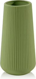 Saga Green Ceramic Vase, GUKJOB Small Cute Flower Vase for Pampas Grass, Home, Living Room, Dining Table, Farmhouse, Office Decor, Bedroom, Table, and Kitchen Shelf (Saga Green)