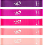 Fit Simplify Resistance Loop Exercise Bands with Instruction Guide and Carry Bag, Set of 5