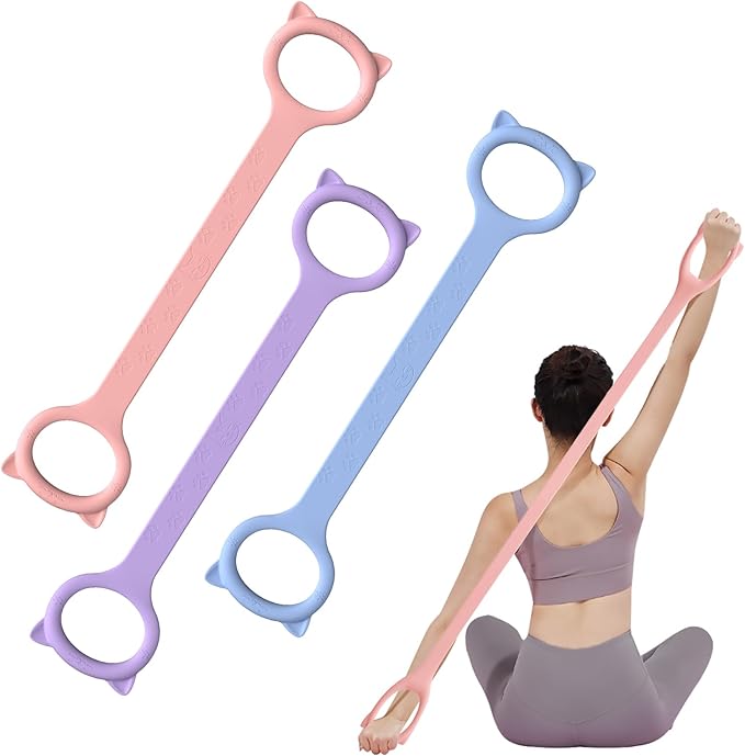 Figure 8 Resistance Bands, 8-Shaped Exercise Band for Women Arms Shoulder Back Legs Stretching Pilates Yoga