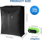 Travel Vacuum Bags with Pump, Reusable Vacuum Packing Cubes Bags for Luggage, IPX7 Waterproof, Space Saver, Vacuum Bag Kit for Camping, Suitcase, Gym, Yoga, Swim, Beach (1 Bag + Pump)