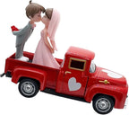 Alloy Retro Car Decors Antique Truck Model with Couple Figurines for Weddings Party Centerpieces and Home Shelf Display Couple Figurine Home Decors