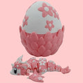 Enchanted 3D Egg with Miniature Inside - Handcrafted Printed Collectible | Fantasy Decor & Gift (Cherry Blossom Dragon & Egg (Box))
