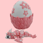 Enchanted 3D Egg with Miniature Inside - Handcrafted Printed Collectible | Fantasy Decor & Gift (Cherry Blossom Dragon & Egg (Box))