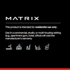 Matrix Fitness E50 Elliptical with XIR | 16" Touchscreen (WiFi+BT+HDMI) | Low Impact Workouts, Full Body Cardio, High Calorie Burn | Space Saving Compact Design, Suspension Elliptical