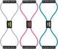 Figure 8 Resistance Bands with Handles for Women Men, Exercise Bands for Back, 8 Shaped Resistance Bands for Arms, Shoulder, Leg Stretching, Physical Therapy, Yoga, Pilates, Home Gym Workout Equipment
