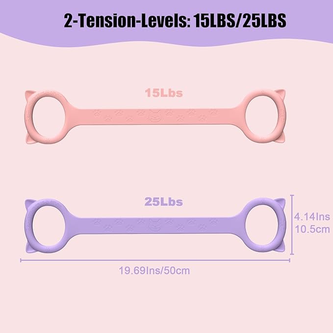 Figure 8 Resistance Bands, 8-Shaped Exercise Band for Women Arms Shoulder Back Legs Stretching Pilates Yoga