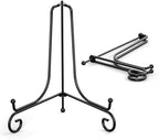 TR-LIFE Plate Stands for Display - 4 Inch Plate Holder Display Stand + Metal Easel Stand for Picture Frame, Decorative Plates, Book, Photo, Collectibles (2 Pack)