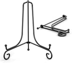 TR-LIFE 4 Pack Plate Stands for Display - 10 Inch Plate Holder Display Stand + Metal Easel Stand for Picture Frame, Decorative Plates, Book, Photo, Collectibles (4 Pack)