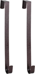 Sattiyrch 12" Wreath Hanger for Front Door,Steel Over The Door Hook,Door Wreath Hangers(Textured Brass, 2)