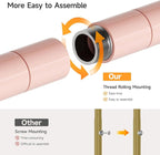 ONBRILL H3 Wall Mounted Closet System, Expandable Industrial Pipe Clothes Rack Clothing Rack for Hanging Clothes, Heavy Duty Closet Organizers and Storage in Wardrobe Closet, Pink