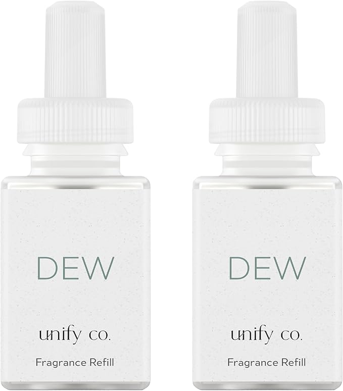Pura & Unify Co. Home Scent Refill - Smart Air Diffuser - Long-Lasting Luxury Fragrance per Refill - Home Essential - Clean & Safe Diffuser Fragrance - 2 Pack, Dew