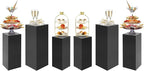 6Pcs Square Display Pedestal Stands Set for Party, Metal Display Stand Plinth Pillars, Cake Stands Pillars for Wedding Birthday Art Decor Risers, 11.8*31.5" (L), 11.02*25.6" (M), 10.24*23.6" (S)