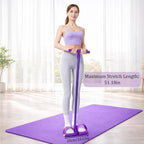 Resistance Bands with Handles, 6-Tube Foot Pedal, Natural Rubber Ankle Puller for Sit-ups & Full Body, Portable Home Gym Strength for Legs, Arms & Core – Fitness Bands for Women, Stretching & Toning