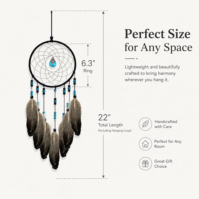 Dream Catchers for Boys Girls Kids Handmade Dreamcatcher Bedroom Wall Hanging Decoration Feather Ornament Craft