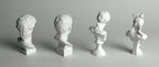 Garwor 4Pcs/Set Classic Mini Greek Bust Resin Sculptures and Statues, Home Décor, Michelangelo Sculpture Figurine, David Venus Agrippa Aphrodite, Mini 2.7” Resin Figure Sculpture Crafts