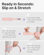 YOTTOY Ankle Resistance Bands with Cuffs, Adjustable Ankle Straps for Leg & Glute Workout, Butt Exercise Bands for Cable Machines Women, Perfect for Hip Fitness & Booty Training