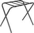 Household Essentials Luggage Rack, Grey Frame with Black Straps
