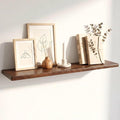 48 Inch Floating Shelves, Solid Wood Wall Shelves, 8 Inch Deep Floating Shelf – for Bathroom, Bedroom, Living Room, Kitchen, Home Decor & Storage, Heavy-Duty Wooden Shelf Wall-Mounted, Set of 1