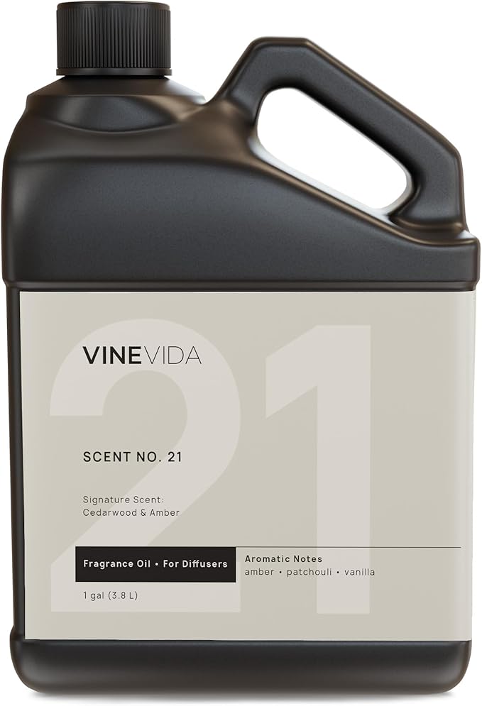 VINEVIDA [128 Fl Oz] Cedarwood & Amber Fragrance Oil for Cold Air Diffusers, Essential Oils for Diffuser Oil Refill & Air Freshener Room Spray